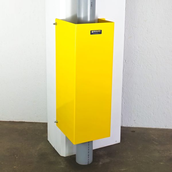 10Ga SHEET METAL OUTSIDE CORNER MOUNTED PIPE PROTECTOR  (10” Wide x 8" Deep) - Image 2