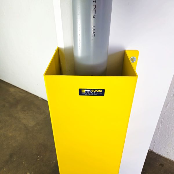 10Ga SHEET METAL OUTSIDE CORNER MOUNTED PIPE PROTECTOR  (10” Wide x 8" Deep) - Image 3