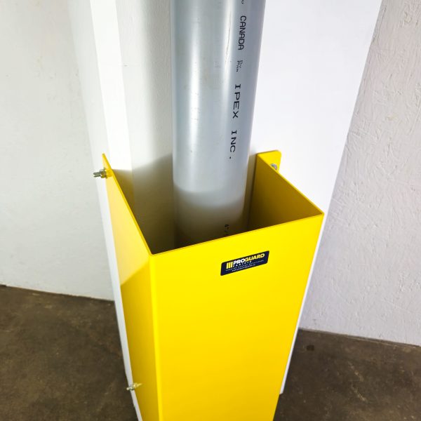 10Ga SHEET METAL OUTSIDE CORNER MOUNTED PIPE PROTECTOR  (10” Wide x 8" Deep) - Image 4