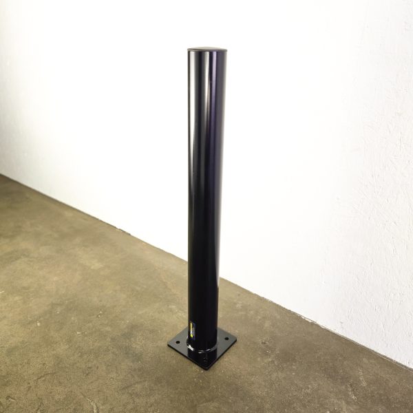 BOLLARD - SURFACE MOUNT 10 Gauge 4.5"Dia x 42" Tall BLACK - Image 4